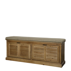 Chic Antique - Bnk m. hynde og 2 vippeskuffer H50/L110/B30 cm natur