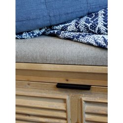 Chic Antique - Bnk m. hynde og 2 vippeskuffer H50/L110/B30 cm natur