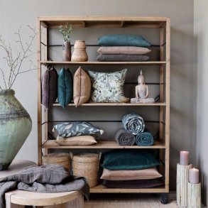 Chic Antique - Reol p hjul m. 4 hylder H200/L150/B48 cm natur