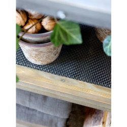 Chic Antique - Kkken p hjul m. zinktop og hylder H90/L120/B59,5 cm natur