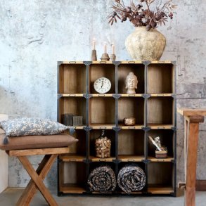 Chic Antique - Reol m. rum H116/L100/B30 cm natur