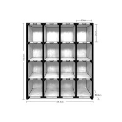 Chic Antique - Reol m. rum H116/L100/B30 cm natur