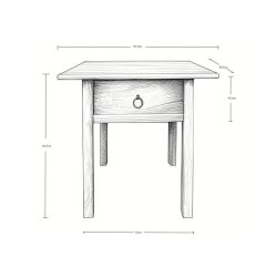 Chic Antique - Sidebord m. skuffe H64/L70/B38 cm natur