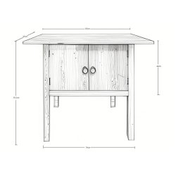 Chic Antique - Skab m. 2 lger H82/L110/B42 cm natur