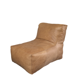 Chic Antique - Loungestol i lder H83/L103/B83 cm cognac