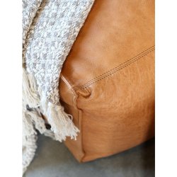 Chic Antique - Loungestol i lder H83/L103/B83 cm cognac