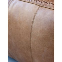 Chic Antique - Loungepuf i lder H35/L75/B75 cm cognac