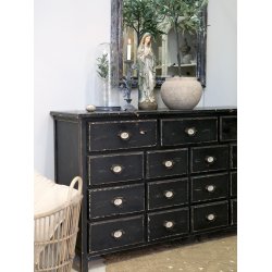 Chic Antique - Kbmandsdisk H89xB152xL47cm Patineret sort.