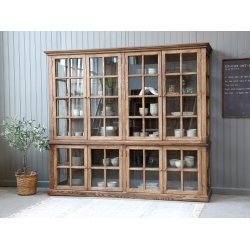 Chic Antique - Vitrineskab m/8 lger Genbrugstr H195xB220xL55cm.