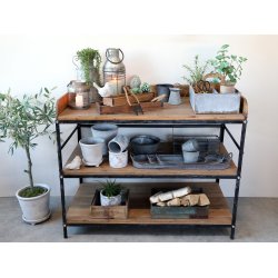 Chic Antique - Fransk inspireret Anretterbord Patineret sort H99xB120,5xL61cm.