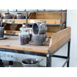 Chic Antique - Fransk inspireret Anretterbord Patineret sort H99xB120,5xL61cm.