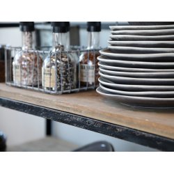 Chic Antique - Fransk inspireret Anretterbord Patineret sort H99xB120,5xL61cm.