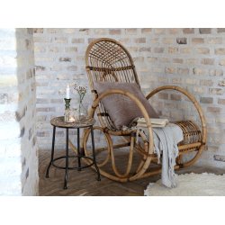 Chic Antique - Gl. fransk Gyngestol Naturlig H100xL106xB58cm.