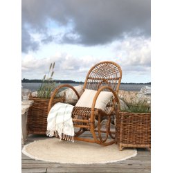 Chic Antique - Gl. fransk Gyngestol Naturlig H100xL106xB58cm.