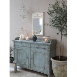 Chic Antique - Sknk m/2 lger og 2 skuffer Patineret opal H112xL153xB51,5cm (P vej primo august)