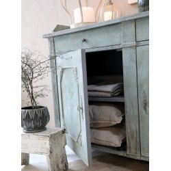 Chic Antique - Sknk m/2 lger og 2 skuffer Patineret opal H112xL153xB51,5cm (P vej primo august)