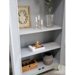 Chic Antique - Gl. Fransk Linnedskab Patineret opal H184xL113,5xB44,5cm. (P vej primo August)