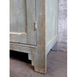 Chic Antique - Gl. Fransk Linnedskab Patineret opal H184xL113,5xB44,5cm. (P vej primo August)