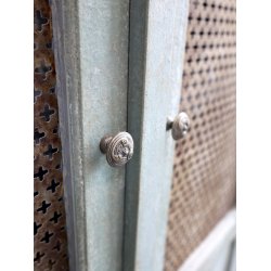 Chic Antique - Gl. Fransk Linnedskab Patineret opal H184xL113,5xB44,5cm. (P vej primo August)