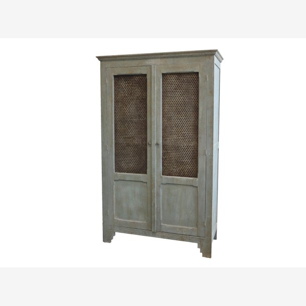 Chic Antique - Gl. Fransk Linnedskab Patineret opal H184xL113,5xB44,5cm. (P vej primo August)