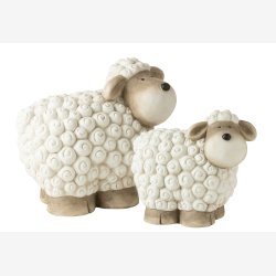 J-Line - Fr figur Poly Hvid/Gr H: 49 L: 57 B: 34,5 cm. 