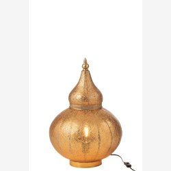 J-Line - Lampe marokkansk inspireret Guld metal : 40 H: 59,5 cm. 