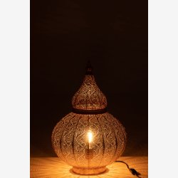 J-Line - Lampe marokkansk inspireret Guld metal : 40 H: 59,5 cm. 