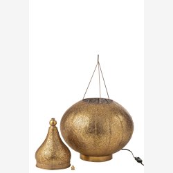 J-Line - Lampe marokkansk inspireret Guld metal : 40 H: 59,5 cm. 