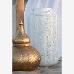 J-Line - Lampe marokkansk inspireret Guld metal : 40 H: 59,5 cm. 