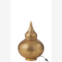 J-Line - Lampe marokkansk inspireret Guld metal : 40 H: 59,5 cm. 