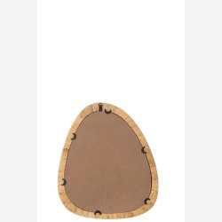 J-Line - Spejl R�r/Rattan/Bambus Naturlig 52x2,5x46,5cm.