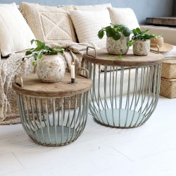 Chic Antique - Sofabord m. trlg st af 2