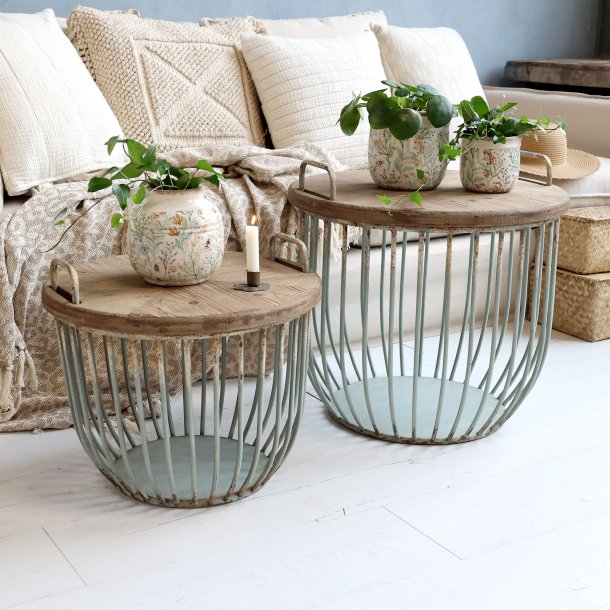 Chic Antique - Sofabord m. trlg st af 2