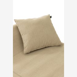 J-Line - Pude Udend�rs Beige Polypropylen Plastik/Syntetisk 50x50x18cm.
