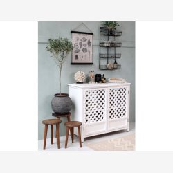 Chic Antique - Grimaud UNIKA Taburet St af 3 Naturlig Ca. H38x26cm Genbrugstr.