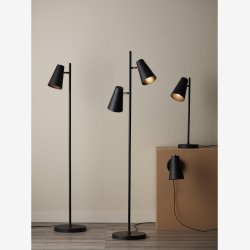 PR HOME - Coenet bordlampe, sort, 64 cm