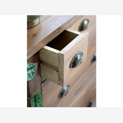 Chic Antique - Skoskab m/skuffer Naturlig H90xB190xL40cm Fyrretr.