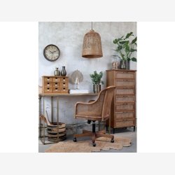 Chic Antique - Gl. fransk Kontorstol m/flet Naturlig H92xL62xB62cm.