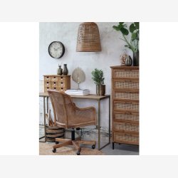 Chic Antique - Gl. fransk Kontorstol m/flet Naturlig H92xL62xB62cm.