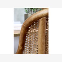 Chic Antique - Gl. fransk Kontorstol m/flet Naturlig H92xL62xB62cm.