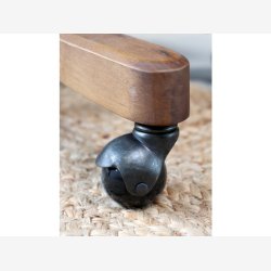 Chic Antique - Gl. fransk Kontorstol m/flet Naturlig H92xL62xB62cm.