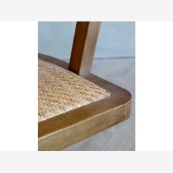 Chic Antique - Fransk Kontorstol m/fletsde &amp; ryg Naturlig H80xL60xB60cm.