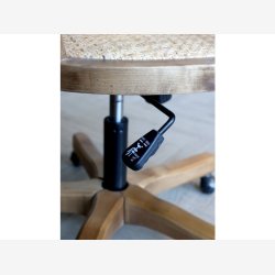 Chic Antique - Fransk Kontorstol m/fletsde &amp; ryg Naturlig H80xL60xB60cm.