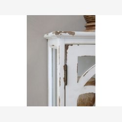 Chic Antique - Vgskab/Vitrineskab H62xB20xL70cm patineret creme.