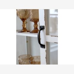 Chic Antique - Vgskab/Vitrineskab H62xB20xL70cm patineret creme.