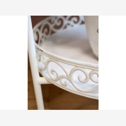 Chic Antique - Reol Rund m/3 hylder Patineret creme 42,5xH100cm Metal.