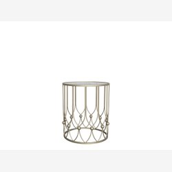 Chic Antique - Sidebord m. glasplade, H48/40 cm.