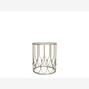 Chic Antique - Sidebord m. glasplade, H48/40 cm.