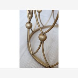 Chic Antique - Sidebord m. glasplade, H48/40 cm.