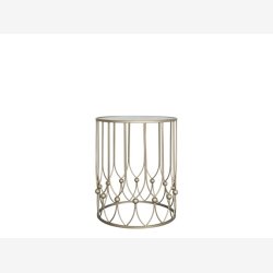 Chic Antique - Sidebord m. glasplade, H55/45 cm.